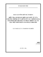 205 Điều tra đánh giá hiệu quả đầu tư của chương trình 135 và đề xuất các chính sách, giải pháp hỗ trợ đầu tư phát triển của các xã đặc biệt khó khăn giai đoạn 2006 - 2010