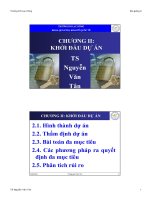 Bài giảng Quản trị dự án - Chương 2 khởi đầu dự án