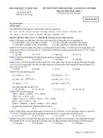 Đề thi cao đẳng năm 2010- môn hóa- khối A