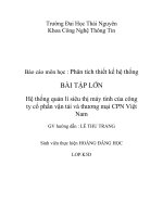 Hệ thống quản lí siêu thị máy tính của công ty cổ phần vận tải và thương mại CPN VN