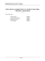 Phân tích tài chính doanh nghiệp. Công ty cổ phần thủy điện Vĩnh Sơn – Sông Hinh.