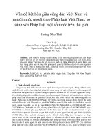 Vấn đề kết hôn giữa công dân Việt Nam và người nước ngoài