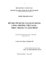 570 Rủi ro tín dụng tại Ngân hàng Công thương Việt Nam – Thực trạng và giải pháp
