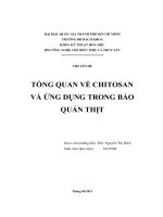 TỔNG QUAN VỀ CHITOSAN VÀ ỨNG DỤNG TRONG BẢO QUẢN THỊT