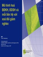 Mô hình hoá BĐKH, ĐDSH và mối liên hệ với xoá đói giảm nghèo