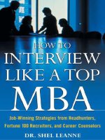 How to interview like a top mba