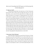 Một vài nét về hoạt động kinh tế đối ngoại của Việt Nam trong tiến trình hội nhập quốc tế.