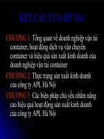 Nâng cao hiệu quả hoạt động sản xuất kinh doanh của công ty APL Hà Nội