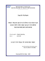 THỰC TRẠNG QUẢN LÍ CÔNG TÁC ĐÀO TẠO  GIÁO VIÊN TIỂU HỌC QUẬN TÂN BÌNH  THÀNH PHỐ HỒ CHÍ MINH