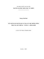 Xây dựng bản đồ ngập lụt hệ thống sông Nhật Lệ