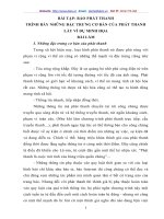 TRÌNH BÀY NHỮNG ĐẶC TRƯNG CƠ BẢN CỦA PHÁT THANH