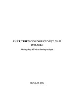 130 Phát triển con người Việt Nam 1999 - 2004  Những thay đổi và xu hướng chủ yếu