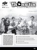 Thông tin dành cho phụ huynh, các hoạt động tiêu biểu