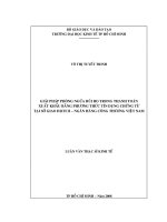 160 Giải pháp phòng ngừa rủi ro trong thanh toán xuất khẩu bằng phương thức tín dụng chứng từ tại Sở giao dịch II - Ngân hàng Công thương Việt Nam