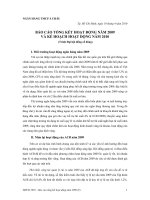 Báo cáo tổng kết hoạt động năm 2009 và kế hoạch năm 2010