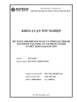 Kế toán tập hợp CPSX và tính giá thành công ty cổ phần cơ khi và đúc kim loại sài gòn