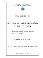 299 Giải pháp điều hành chính sách tỷ giá ở Việt Nam
