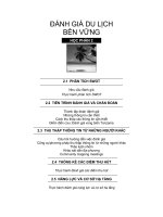 Đánh giá du lịch bền vững - Học phần 2