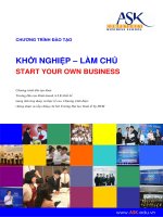 chương trình khởi nghiệp làm chủ