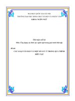 Ứng dụng các lĩnh vực ngôn ngữ trong quá trình biên tập