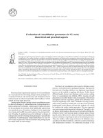 Evaluation of consolidation parame ters in CL tests