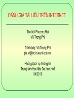 Đánh giá tài liệu trên internet