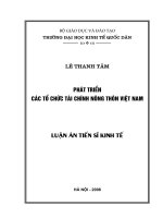 89 Phát triển các tổ chức tài chính nông thôn Việt Nam