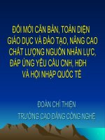 Đổi mới căn bản và đào tạo nâng cao chất lượng nguồn nhân lực