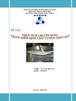 Phân tích chuyên dùng trong kiểm định chất lượng thủy sản