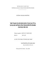 Thực trạng và giải pháp quản lý đào tạo từ xa tại đại học mở bán công thành phố Hồ Chí Minh giai đoạn 2005 - 2010