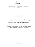 Kì thị và phân biệt đối xử của nhân viên y tế qua cung cấp dịch vụ y tế cho nam quan hệ tình dục đồng giới