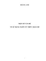 MỘT SỐ VẤN ĐỀ VỀ SỬ DỤNG NGÔN TỪ TRÊN  BÁO CHÍ