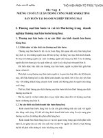 Cơ sở lý luận trong công nghệ Marketing bán buôn tại doanh nghiệp thương mại