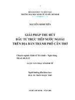 324 Giải pháp thu hút đầu tư trực tiếp nước ngoài trên địa bàn Tp. CẦN THƠ