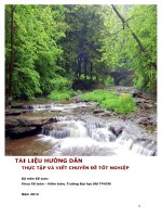 Thực tập và viết chuyên đề tốt nghiệp