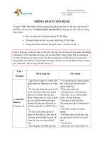 Kế hoạch tuyển dụng