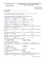 Đề thi tốt nghiệp trung học phổ thông năm 2010 môn hóa