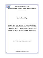 Tổ chức dạy học theo dự án một số kiến thức thuộc phần từ trường và cảm ứng điện từ