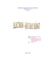 Electron hạt hay sóng?