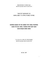 43 Vai trò của vốn con người đối với tăng trưởng kinh tế các tỉnh, thành phố Việt Nam