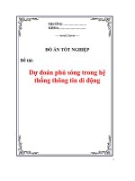 Đồ án “Dự đoán phủ sóng trong hệ thống thông tin di động”