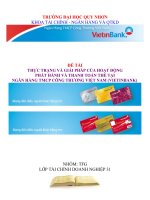 THỰC TRẠNG VÀ GIẢI PHÁP CỦA HOẠT ĐỘNG  PHÁT HÀNH VÀ THANH TOÁN THẺ TẠI NGÂN HÀNG TMCP CÔNG THƯƠNG VIỆT NAM (VIETINBANK)