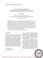 Vai trò của kiến thức đầu vào trong phát triển năng lực giao tiếp ngoại ngữ