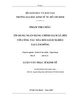 595 Tín dụng ngân hàng chính sách xã hội với công tác xóa đói giảm nghèo tại Lâm Đồng