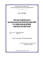 Thực trạng và biện pháp quản lý hoạt động giáo dục ngoài giờ lên lớp của hiệu trưởng ở các trường trung học phổ thông huyện Trảng Bàng tỉnh Tây Ninh