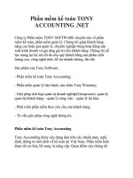Phần mềm kế toán TONY ACCOUNTING .NET