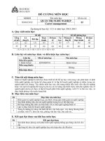 Đề cương môn quản trị nghề nghiệp