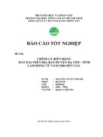 CHỈNH LÝ BIẾN ĐỘNG  ĐẤT ĐAI TRÊN ĐỊA BÀN HUYỆN ĐẠ TẺH - TỈNH LÂM ĐỒNG TỪ NĂM 2004 ĐẾN NAY