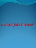 Giao dịch quyền sử dụng đất