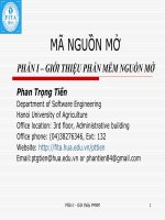 Giới thiệu phần mềm nguồn mở